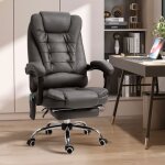 Fauteuil de bureau massant chauffant hauteur r�glable dossier inclinable repose - pied + coussin lombaires ...