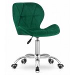 Fauteuil de bureau pivotant - chaise  roulettes - chaise de bureau en velours - hauteur rglable - vert ...
