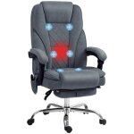 Fauteuil de bureau - vinsetto - massant et chauffant - hauteur rglable dossier inclinable tlcommande ...