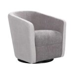 Fauteuil cabriolet pivotant 360� tissu maill� gris fonc� et gris clair - ginko