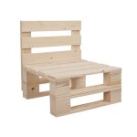 Fauteuil canap� style palette 80x61 cm bois d�pic�a rustique pour jardin bar ou taverne