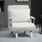 Fauteuil chauffeuse canap� - lit convertible 1 place d�houssable grand confort coussin pieds accoudoirs ...