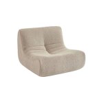 Fauteuil chauffeuse enfant bouclette texture 1 place beige - sokol kids