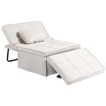Fauteuil chauffeuse - homcom - pouf 3 en 1 - dossier inclinable 5 niveaux repose - pied rabattable métal ... Fauteuil chauffeuse - homcom - pouf 3 en 1 - dossier inclinable 5 niveaux repose - pied rabattable métal ...
