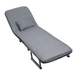 Fauteuil chauffeuse pliant 3 en 1 - cremlank - en éponge - gris - dossier ergonomique - salon - 68 * ... Fauteuil chauffeuse pliant 3 en 1 - cremlank - en éponge - gris - dossier ergonomique - salon - 68 * ...