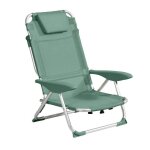 Fauteuil clic clac des plages en polyester vert amande - oviala