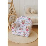 Fauteuil club enfant princesses - 1245x63x89 cm - facile  dplacer - sans bords tranchants - rose