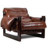 Fauteuil club r�tro en bois massif ? fianao ? design ergonomique ? coussin amovible ? charge 150kg ? ...