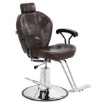 Fauteuil de coiffeur professionnel avec appui - t�te et repose - pieds hauteur dassise 64 cm 150 kg acier ...