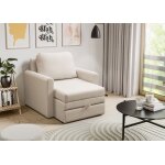 Fauteuil convertible 1 place - dejano - beige clair Fauteuil convertible 1 place - dejano - beige clair