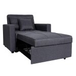 Fauteuil de couchage chaise longue canape lit lit d appoint relaxation surface de couchage 103x197 cm ...