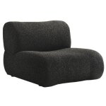 Nelya - fauteuil design en tissu noir Nelya - fauteuil design en tissu noir