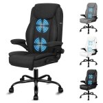 Fauteuil de direction alfordson fenix tissu lin charge maximale�: 150�kg dossier haut noir