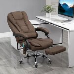 Fauteuil direction massant chauffant hauteur rglable dossier inclinable avec repose - pied et coussin ...