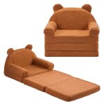 Fauteuil pour enfants 2 - en - 1 convertible - duoku - canap� - lit pliable et confortable - avec accoudoirs ...