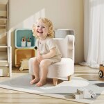 Fauteuil enfants canap� pour enfants avec dossier en forme ours tissu en polaire teddy 47 x 43 x 53 cm ...