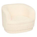Fauteuil pour enfant en tissu et mdf coloris blanc - longueur 415 x profondeur 36 x hauteur 45 cm Fauteuil pour enfant en tissu et mdf coloris blanc - longueur 415 x profondeur 36 x hauteur 45 cm