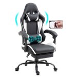 Delman fauteuil gamer noir avec massage 2 points ? dossier inclinable repose - pieds design racing et ... Delman fauteuil gamer noir avec massage 2 points ? dossier inclinable repose - pieds design racing et ...