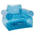 Fauteuil gonflable - intex 66503 - bleu transparent - 1. 09m x 1. 07m - confortable et ergonomique