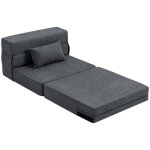 Fauteuil inclinable 3 - en - 1 canap� - lit pliable avec coussin lombaire - m�ridienne design flanelle ...