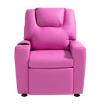 Fauteuil inclinable - duoku - sx - 81509 - ergonomique - porte - gobelet - repose - pieds - rose
