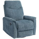 Fauteuil inclinable manuel pivotant fauteuil de relaxation - homcom - repose - pieds rtractable, dossier ...