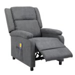 Fauteuil inclinable de massage et chauffant fauteuil de relaxation tissu - 74 x 66. 5 x 102cm - gris ... Fauteuil inclinable de massage et chauffant fauteuil de relaxation tissu - 74 x 66. 5 x 102cm - gris ...