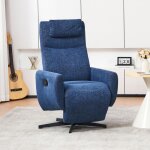 Fauteuil inclinable tv chenille repose - pieds pivotant chaise longue salon canapé moderne bleu confortable ... Fauteuil inclinable tv chenille repose - pieds pivotant chaise longue salon canapé moderne bleu confortable ...