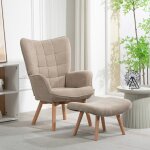 Fauteuil inclinable tv salon à oreilles repose - pieds velours côtelé rembourré pieds bois chaise longue ... Fauteuil inclinable tv salon à oreilles repose - pieds velours côtelé rembourré pieds bois chaise longue ...