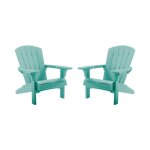 Fauteuil de jardin adirondack - lot de 2 - bleu - keter