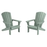 Fauteuil de jardin adirondack - lot de 2 - vert - keter