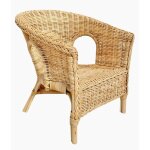 Fauteuil de jardin pour enfant en rotin naturel tress - daria meubletmoi