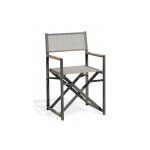 Fauteuil de jardin pliant honfleur gris anthracite dcb garden