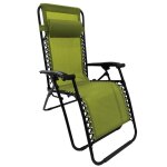 Fauteuil de jardin transat bain de soleil pliable inclinable avec accoudoirs et appui - t�te 90 x 110 ...