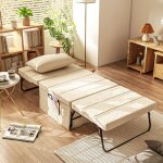 Fauteuil lit convertible chauffeuse chaise longue et pouf 4 en 1 avec dossier inclinable 5 positions ...