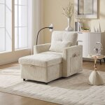 Fauteuil - lit moderne fauteuil relax avec rangement support de t�l�phone canap� 1 place pour salon chambre ...