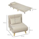 Fauteuil - lit fauteuil pliant avec fonction lit coussins d�coratifs fauteuil de relaxation pliable avec ...