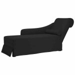 Fauteuil long black month - canap� lounge simple / fauteuil long avec traversin et accoudoir droit noir ...