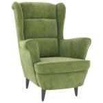 Fauteuil - mango - vert clair velours m12324062
