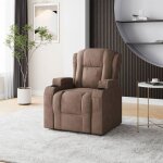 Fauteuil massant chauffant electrique fauteuil releveur lectrique massant inclinable et chauffage brun ...