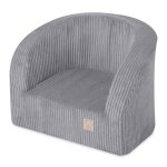 Fauteuil en mousse pour b�b� enfants pour la chambre denfant misioo velours c�tel� gris 53x40 cm