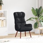 Fauteuil - noir - simili cuir - 1 place - design contemporain