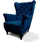 Fauteuil  oreilles en velours avec ressorts onduls - beauty sofa - elgant et confortable - tissu : ...