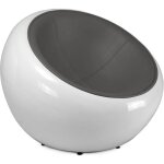 Fauteuil pada ball chair - simili cuir gris fonc�