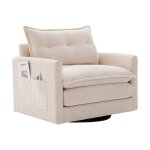 Fauteuil pivotant 360� avec accoudoirs & canap� simple moderne - salon / chambre / bureau - confort d�tente ...