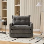 Fauteuil pivotant 360� avec accoudoirs & canap� simple moderne - salon / chambre / bureau - confort d�tente ...