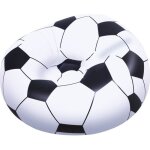 Fauteuil poire gonflable ballon de football - bestway - up in over - pour enfant - noir et blanc