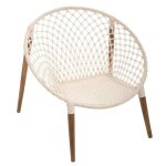 Fauteuil raina tressé blanc - coton & teck - blanc - atmosphera createur dinterieur Fauteuil raina tressé blanc - coton & teck - blanc - atmosphera createur dinterieur