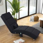 Fauteuil relax chaise longue de relaxation ergonomique massant et chauffant avec t�l�commande 56 x 168 ...