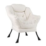 Fauteuil relax costway - coussin de tte - dossier et sige capitonns - accoudoirs - poche de rangement ...